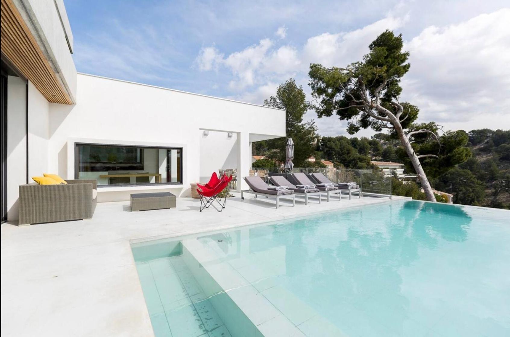 Magnifique Villa D'Architecte & Piscine A Debordement Marseille Extérieur photo